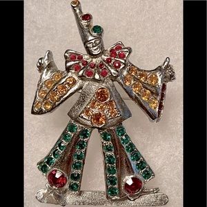 RARE Vintage Signed “Ora” Clown Brooch
